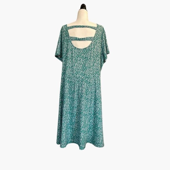 2 Dye 4 Floral Print Dress with Back Cut-Out Women's Size‎ 3X - Picture 2 of 7